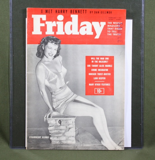 (1941) Friday Magazine With Pin-Up Cover