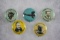 (5) early aviation/pilot pinback-buttons (4 pilots, 1 plane)