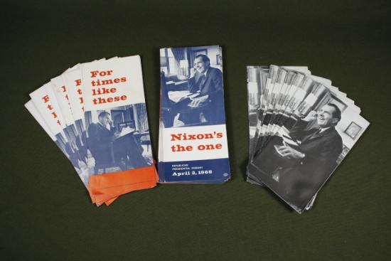 60+ Nixon 1968 presidential campaign brochures