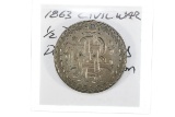 1863 Civil War Half Dollar Love Token