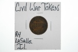 Obscure LaSalle, Ill Civil War Token