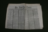 Lincoln Assassination 4/19/1865 Newspaper