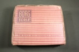 Vintage 1950’s pink Borg bathroom scale (in original box)