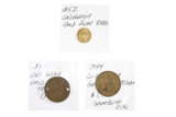 California Gold Rush Token Lot of (3)