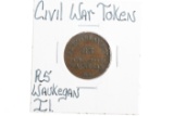 Scarce Waukegan, Ill Civil War Token