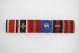 Rare WWII Nazi SS ribbon bar (6 medals)