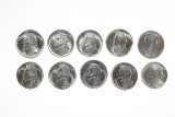 (10) Jefferson nickel errors.  Broadstruck