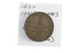 1834 Hard Times Token