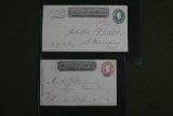 (2) 1800’s “Wells Fargo” postal covers.