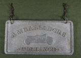 The Ambassadors Car Club Wall Plaque