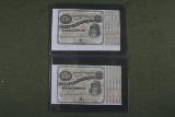 (2) 187x USA Louisiana $5.00 “Doll” bonds.