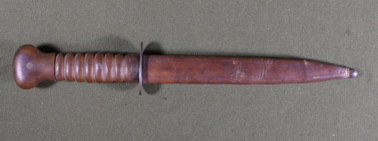 WWI/WWII Wood Handle Dutch Fighting Knife