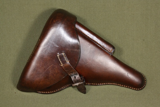 WWII German P-08 Brown Leather Holster