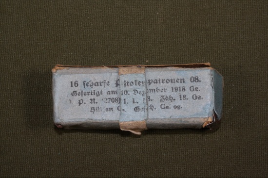 WWI German 9mm Cartridge box Dated 1918