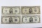 (4) Series 1934 $5.00 Silver Certifs incl Star