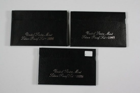 (3) US Mint Silver Proof Sets - 1995, 1996, 1997
