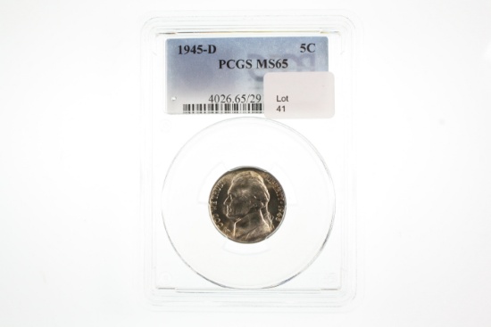 1945-D Nickel - Graded PCGS MS65