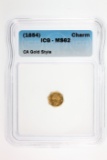 1854 CA Gold Style Charm - Graded ICG-MS62