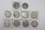 (10) 1920's Silver Dollars