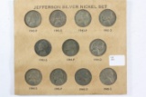 Vintage Jefferson Silver Nickel Set