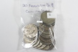 (20) Franklin Half Dollars