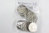 (20) Franklin Half Dollars