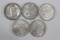 Lot of (5) Morgan silver dollars