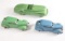 (3) 1930’s Tootsietoy cars