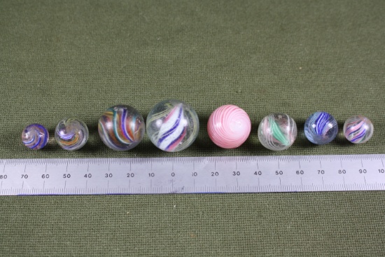 Lot of antique glass marbles.