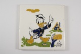 1950’s Donald Duck ceramic tile.