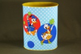 1974 Walt Disney character metal trash can