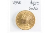 1898 $10.00 U.S. gold Liberty coin