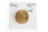 1902 $5.00 U.S. gold Liberty coin