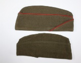 (2) U.S. Army WWII overseas caps
