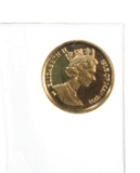 1993 Isle of Man Gold 1/25 Crown cat coin