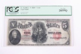 Series 1907 $5.00 United States note – error large size