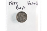 1835 Bust half dime