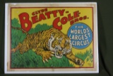 1920’s Clyde Beatty/Cole Bros. Circus poster.