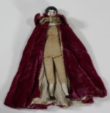 Antique 7” bisque doll with hooded cape