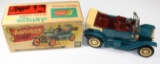 1950’s tin litho antique touring car friction toy