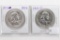 1957 & 1957-D Franklin Half Dollars