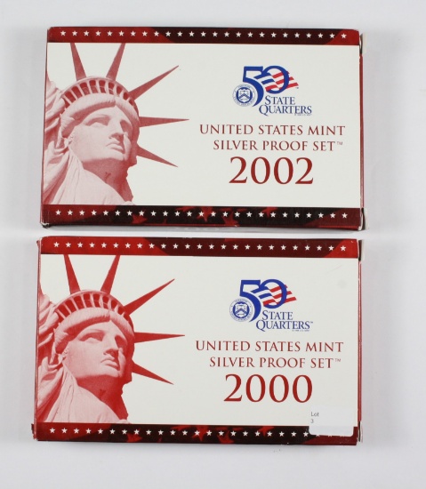 (2) US Mint Silver Proof Sets: 2000/2002