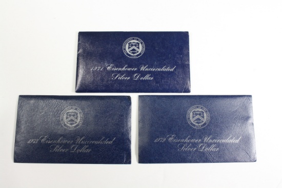 1971/72/73 Eisenhower UNC Silver Sets