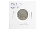 1913-S Type II Buffalo Nickel