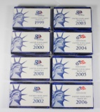 (8) US Mint Proof Sets: 1999-2006