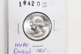 1942-D Washington Quarter - motto doubled