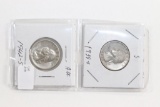 (2) Washington Quarters - 1939-S, 1942-S