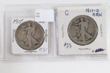 1917 & 1917-D REV Walking Liberty Half Dollars