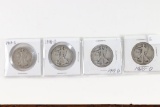 (4) Walking Liberty Half Dollars