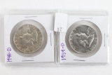 (2) Franklin Half Dollars: 1948-D, 1949-D